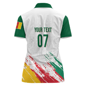 Cameroon Les Lionnes Indomptables Football Custom Women Polo Shirt Toghu Pattern