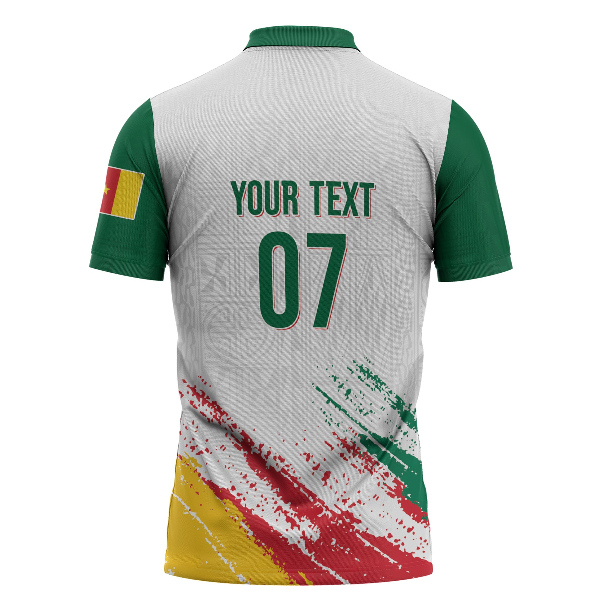 Cameroon Les Lionnes Indomptables Football Custom Zipper Polo Shirt Toghu Pattern