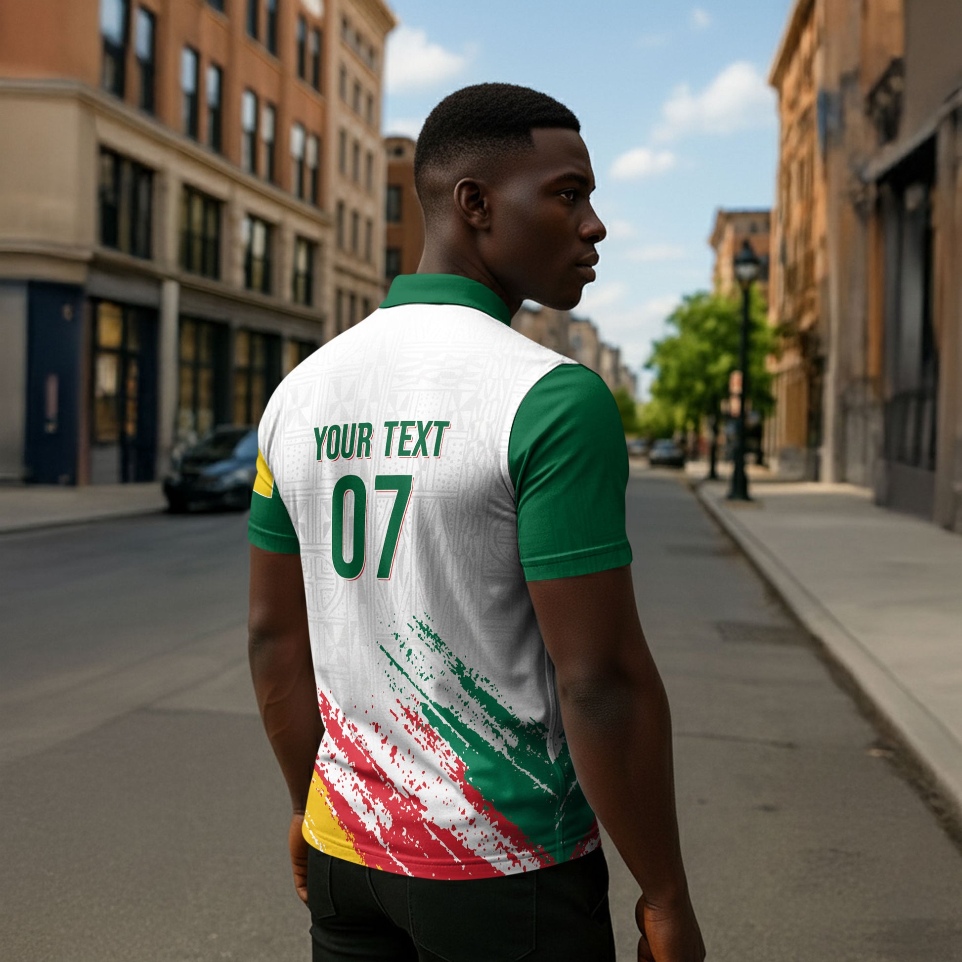 Cameroon Les Lionnes Indomptables Football Custom Zipper Polo Shirt Toghu Pattern