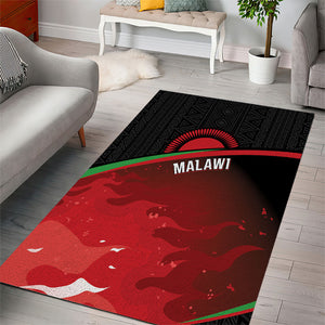 Malawi Football Blazing Fires Area Rug Scorchers Fighting