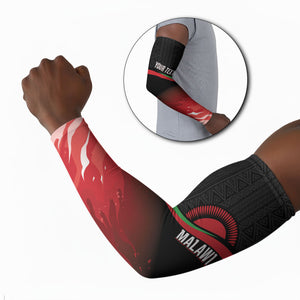 Malawi Football Personalized Blazing Fires Arm Sleeves Scorchers Fighting