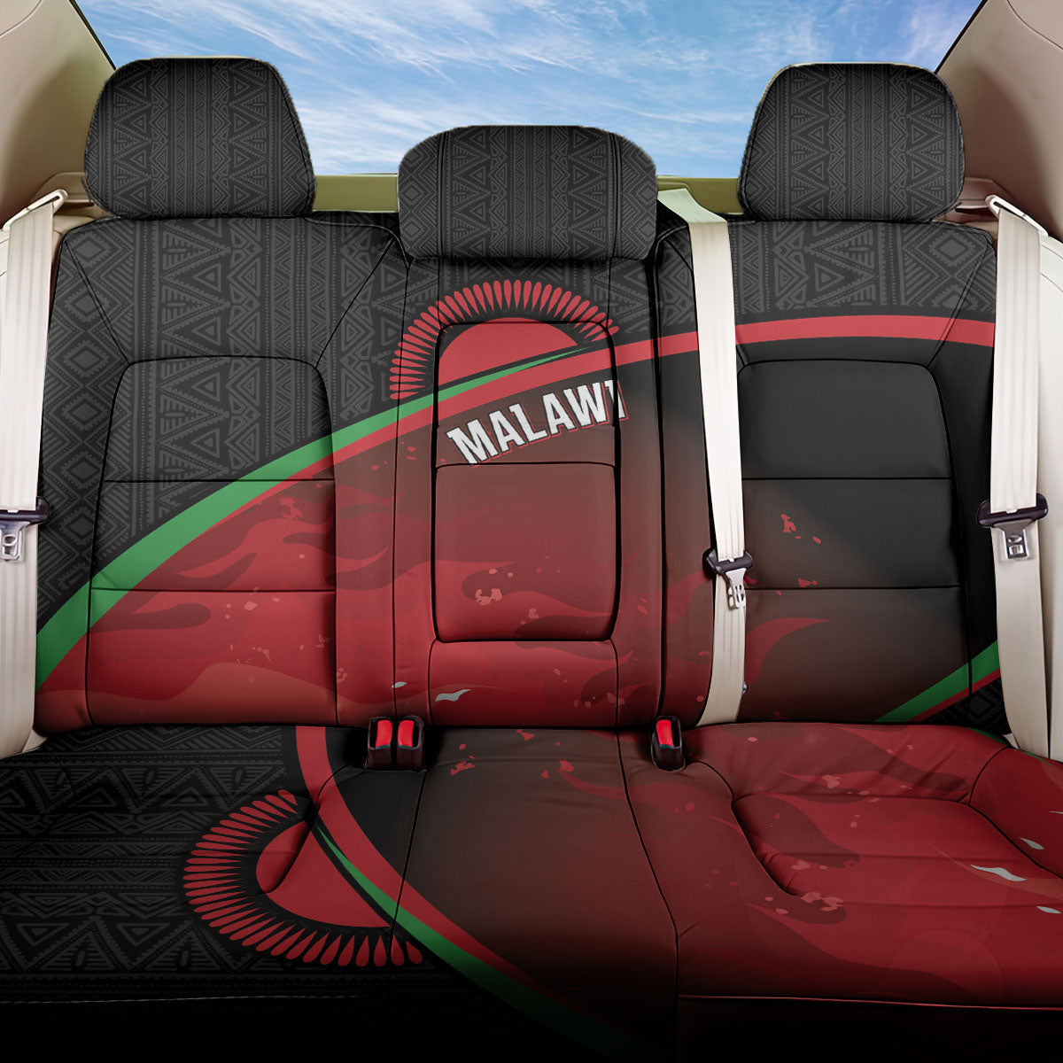 Malawi Football Blazing Fires Back Car Seat Cover Scorchers Fighting