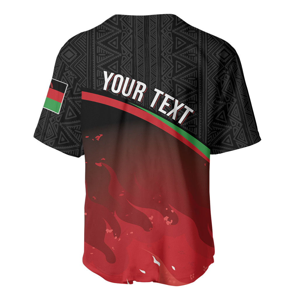 Malawi Football Personalized Blazing Fires Baseball Jersey Scorchers Fighting