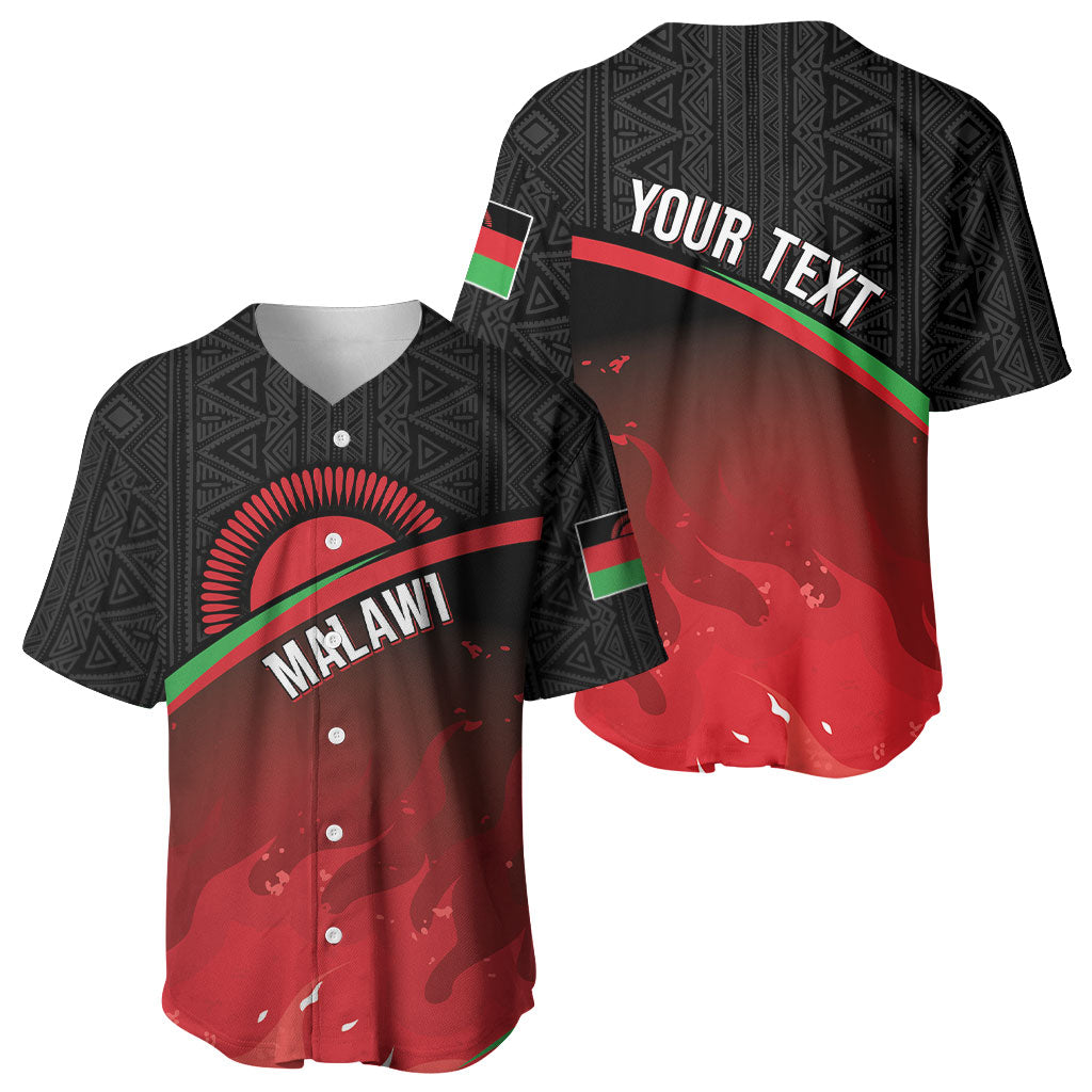 Malawi Football Personalized Blazing Fires Baseball Jersey Scorchers Fighting