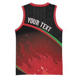 Malawi Football Personalized Blazing Fires Basketball Jersey Scorchers Fighting