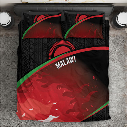 Malawi Football Blazing Fires Bedding Set Scorchers Fighting