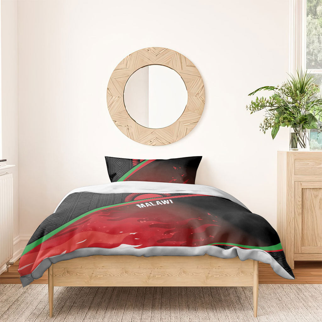 Malawi Football Blazing Fires Bedding Set Scorchers Fighting