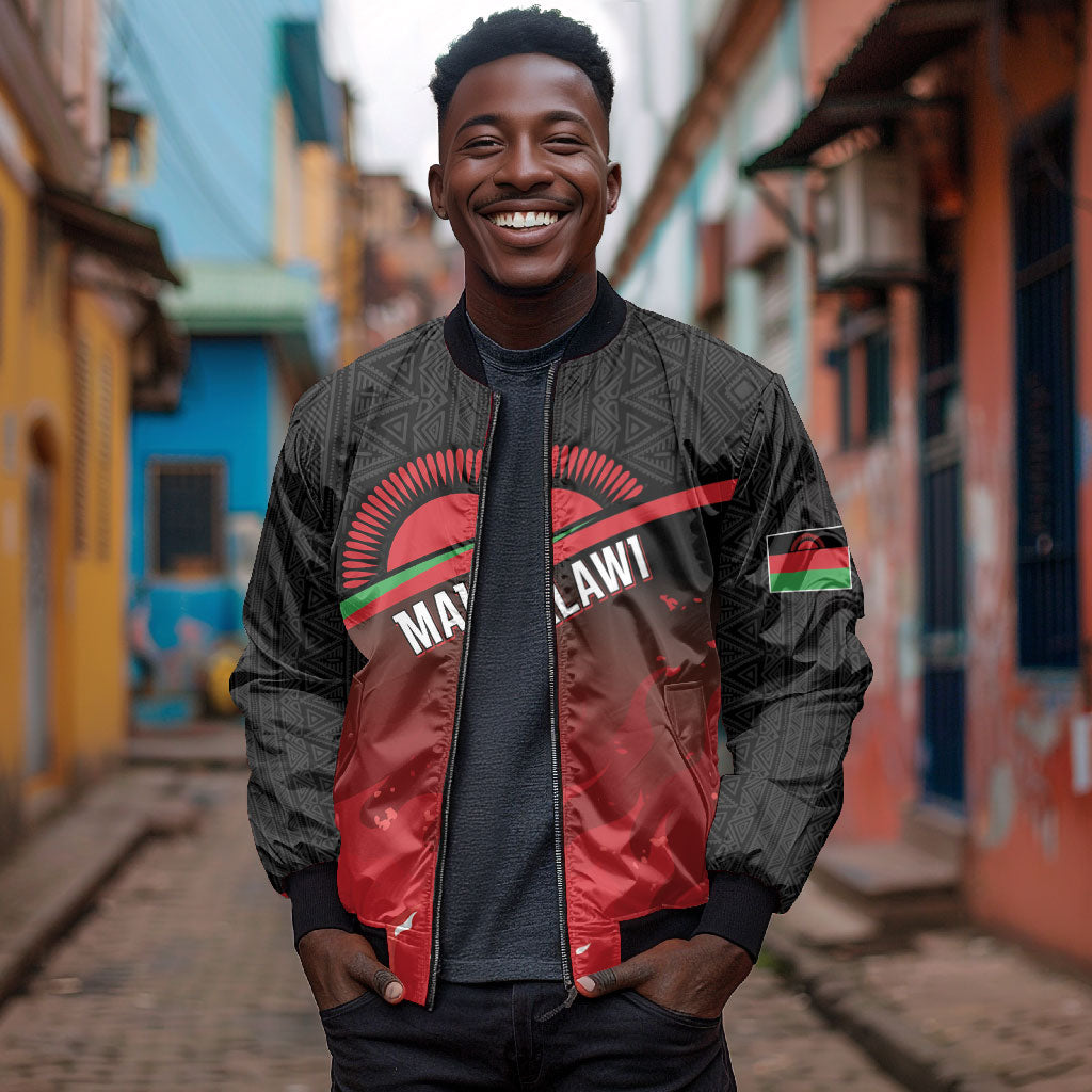 Malawi Football Personalized Blazing Fires Bomber Jacket Scorchers Fighting