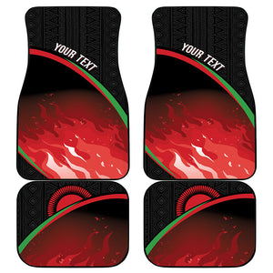 Malawi Football Personalized Blazing Fires Car Mats Scorchers Fighting