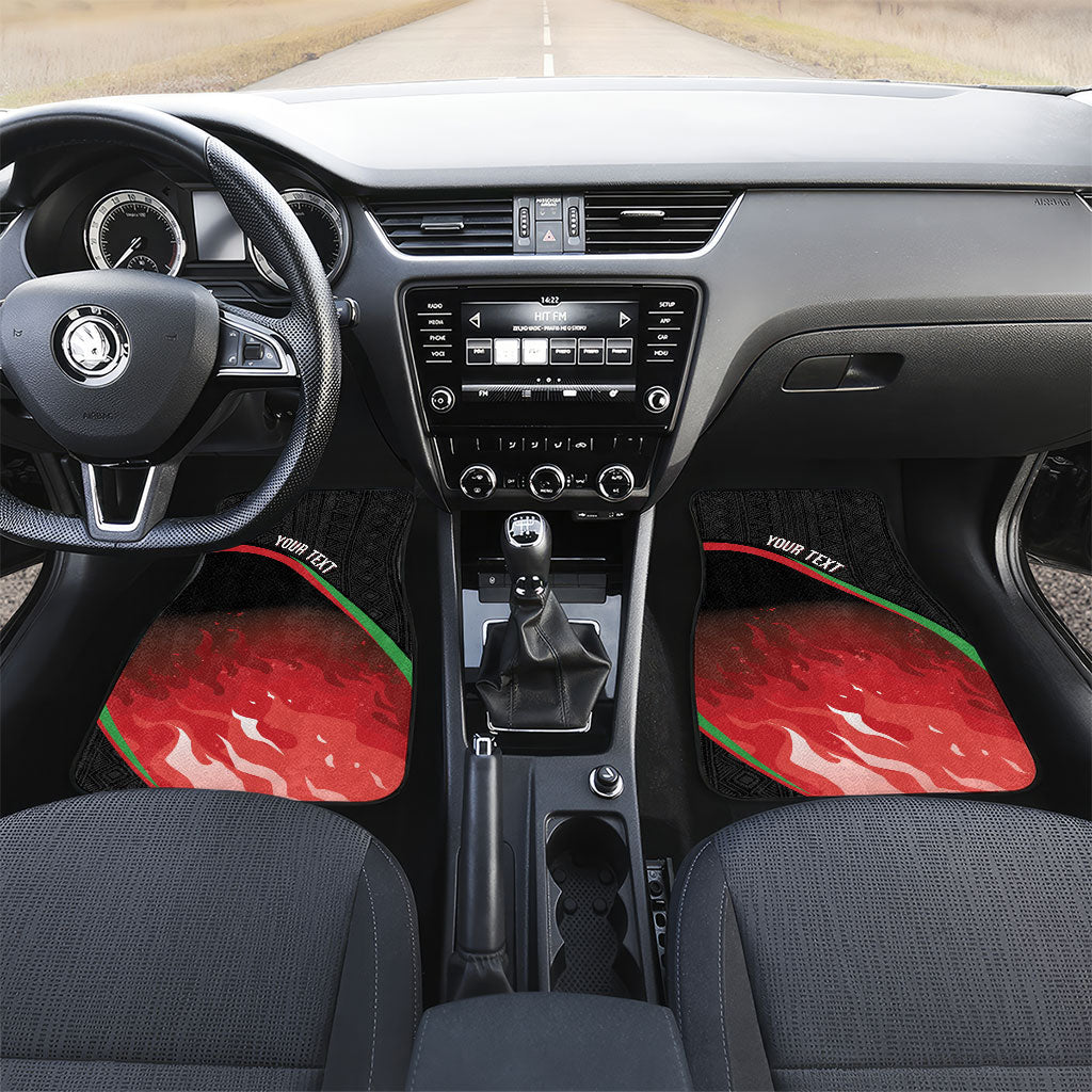 Malawi Football Personalized Blazing Fires Car Mats Scorchers Fighting