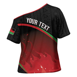Malawi Football Personalized Blazing Fires Cross Shoulder Shirt Scorchers Fighting