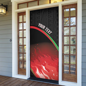 Malawi Football Personalized Blazing Fires Door Cover Scorchers Fighting