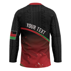 Malawi Football Personalized Blazing Fires Hockey Jersey Scorchers Fighting