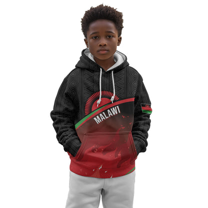 Malawi Football Personalized Blazing Fires Kid Hoodie Scorchers Fighting