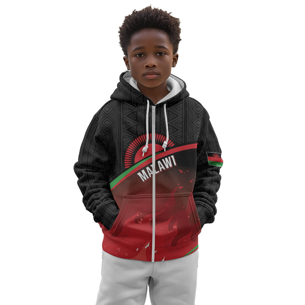 Malawi Football Personalized Blazing Fires Kid Hoodie Scorchers Fighting