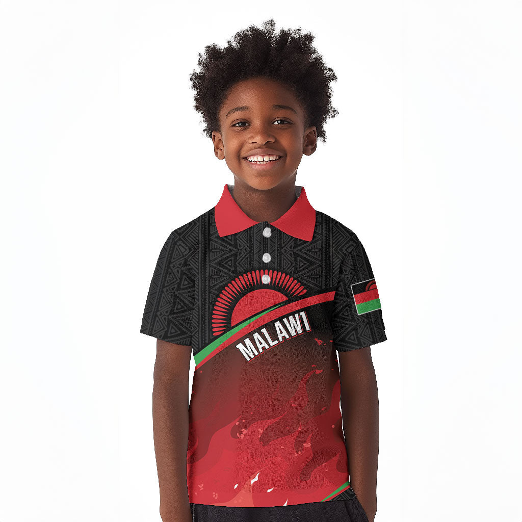 Malawi Football Personalized Blazing Fires Kid Polo Shirt Scorchers Fighting