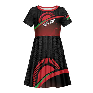 Malawi Football Personalized Blazing Fires Kid Short Sleeve Dress Scorchers Fighting