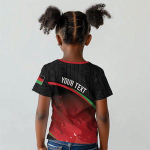 Malawi Football Personalized Blazing Fires Kid T shirt Scorchers Fighting