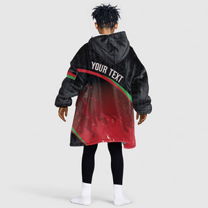 Malawi Football Personalized Blazing Fires Kid Wearable Blanket Hoodie Scorchers Fighting