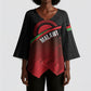 Malawi Football Personalized Blazing Fires Kimono Sleeve Blouse Scorchers Fighting