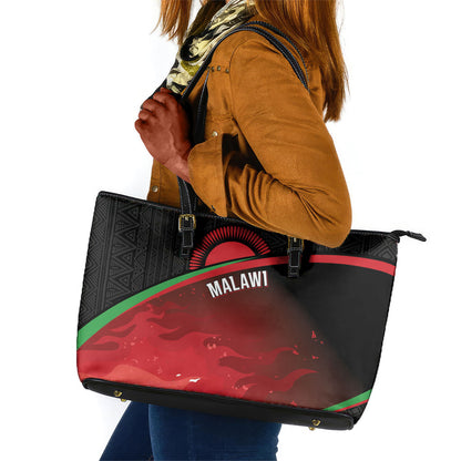 Malawi Football Blazing Fires Leather Tote Bag Scorchers Fighting