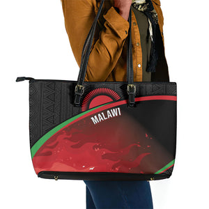 Malawi Football Blazing Fires Leather Tote Bag Scorchers Fighting