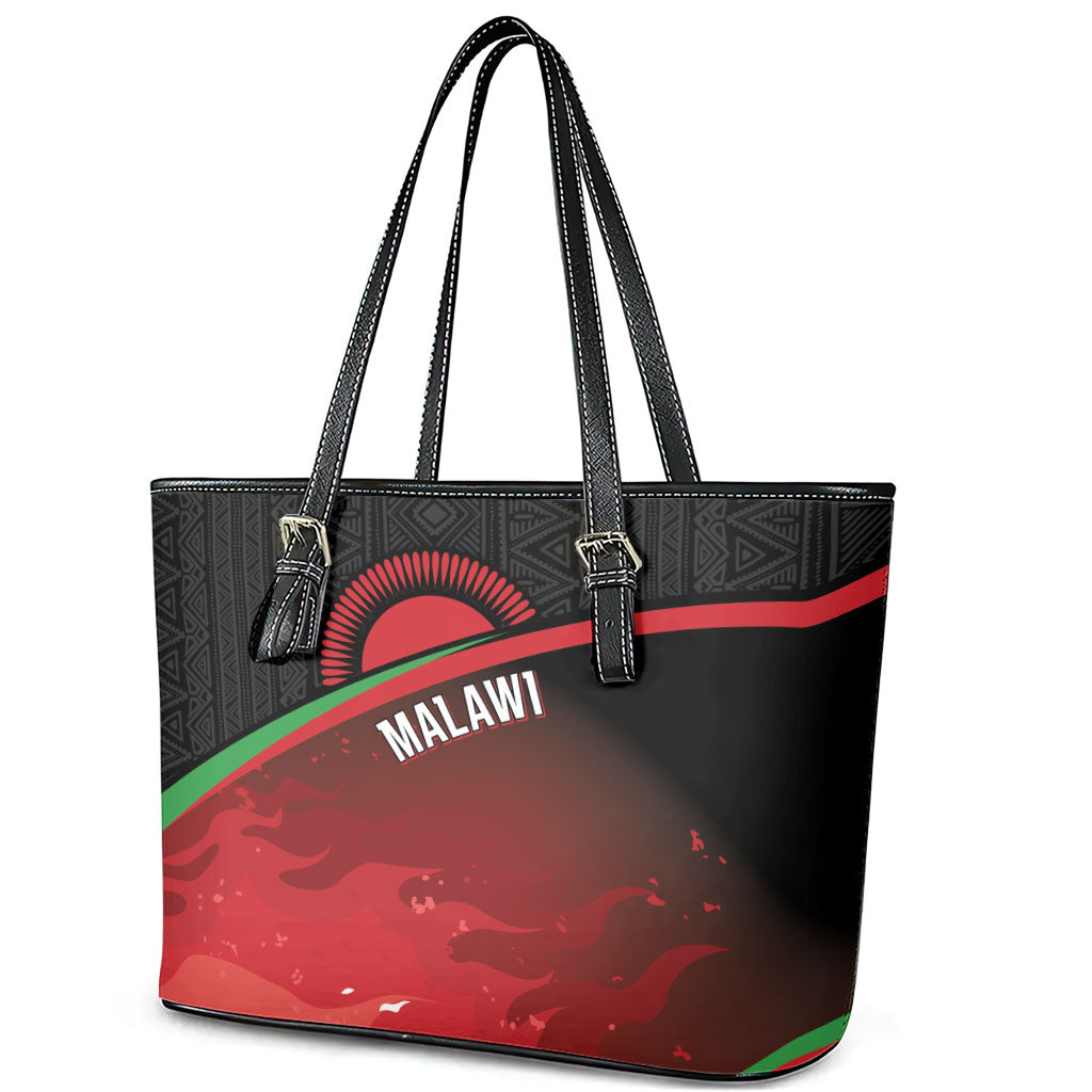 Malawi Football Blazing Fires Leather Tote Bag Scorchers Fighting
