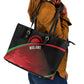 Malawi Football Blazing Fires Leather Tote Bag Scorchers Fighting