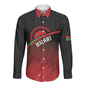 Malawi Football Personalized Blazing Fires Long Sleeve Button Shirt Scorchers Fighting