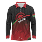 Malawi Football Personalized Blazing Fires Long Sleeve Polo Shirt Scorchers Fighting