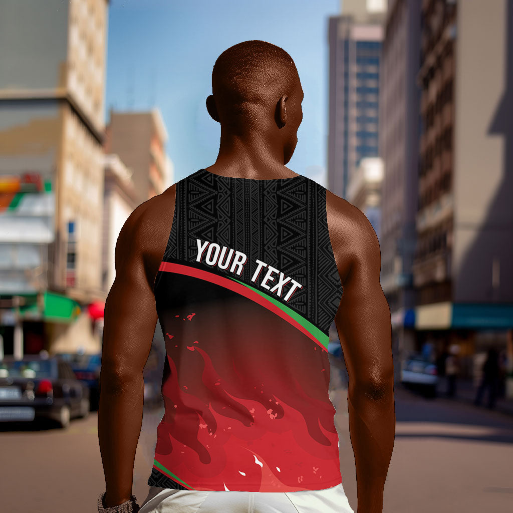 Malawi Football Personalized Blazing Fires Men Tank Top Scorchers Fighting