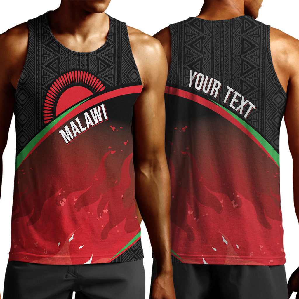 Malawi Football Personalized Blazing Fires Men Tank Top Scorchers Fighting