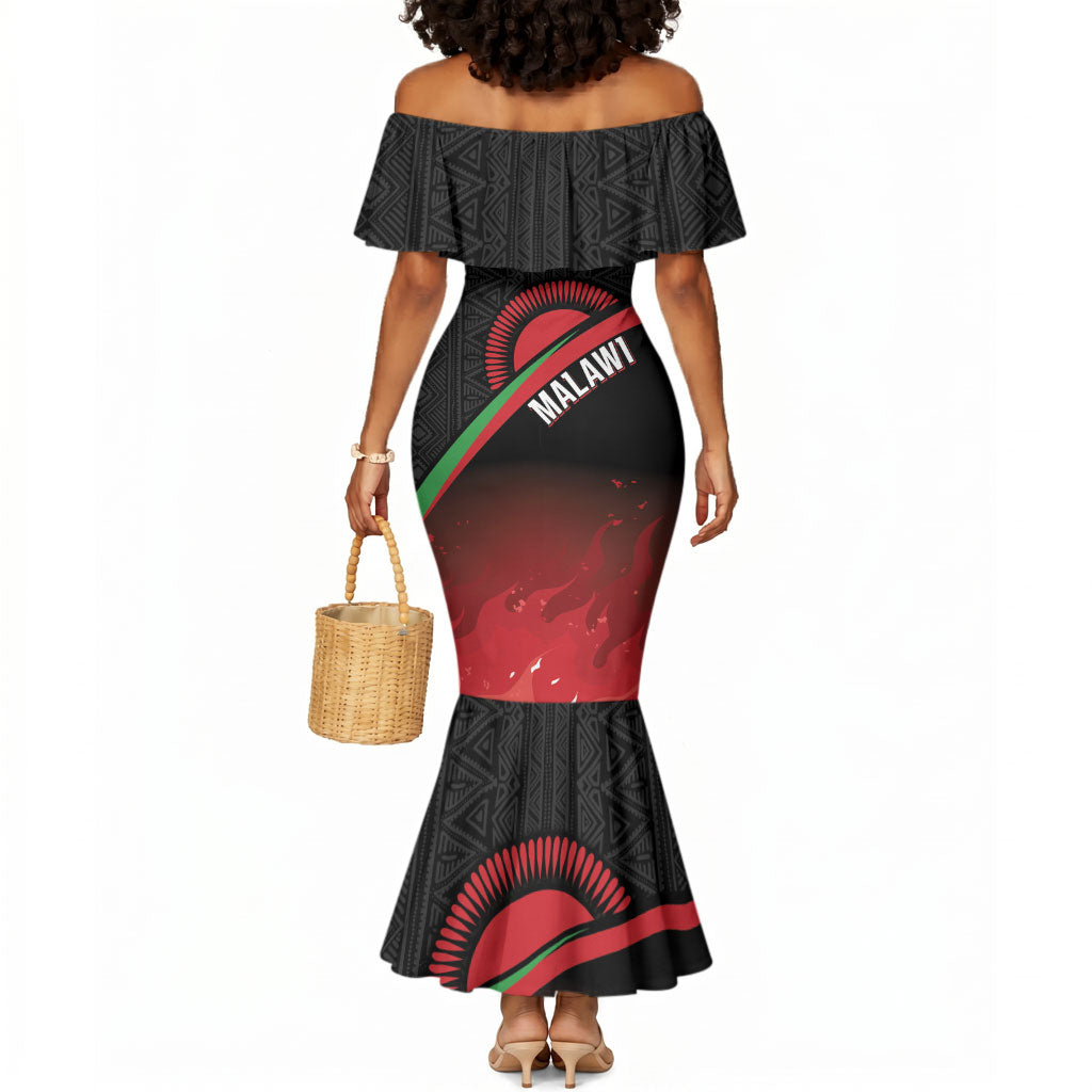 Malawi Football Personalized Blazing Fires Mermaid Dress Scorchers Fighting