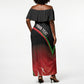 Malawi Football Personalized Blazing Fires Off Shoulder Maxi Dress Scorchers Fighting