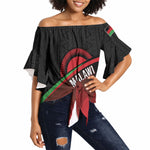 Malawi Football Personalized Blazing Fires Off Shoulder Wrap Waist Top Scorchers Fighting
