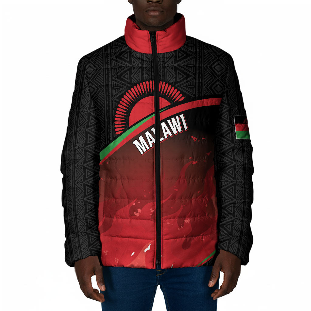 Malawi Football Personalized Blazing Fires Padded Jacket Scorchers Fighting