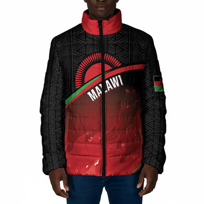 Malawi Football Personalized Blazing Fires Padded Jacket Scorchers Fighting