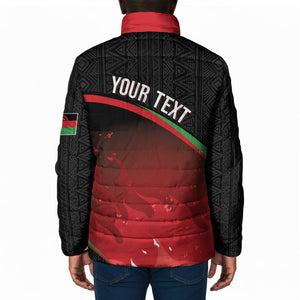 Malawi Football Personalized Blazing Fires Padded Jacket Scorchers Fighting