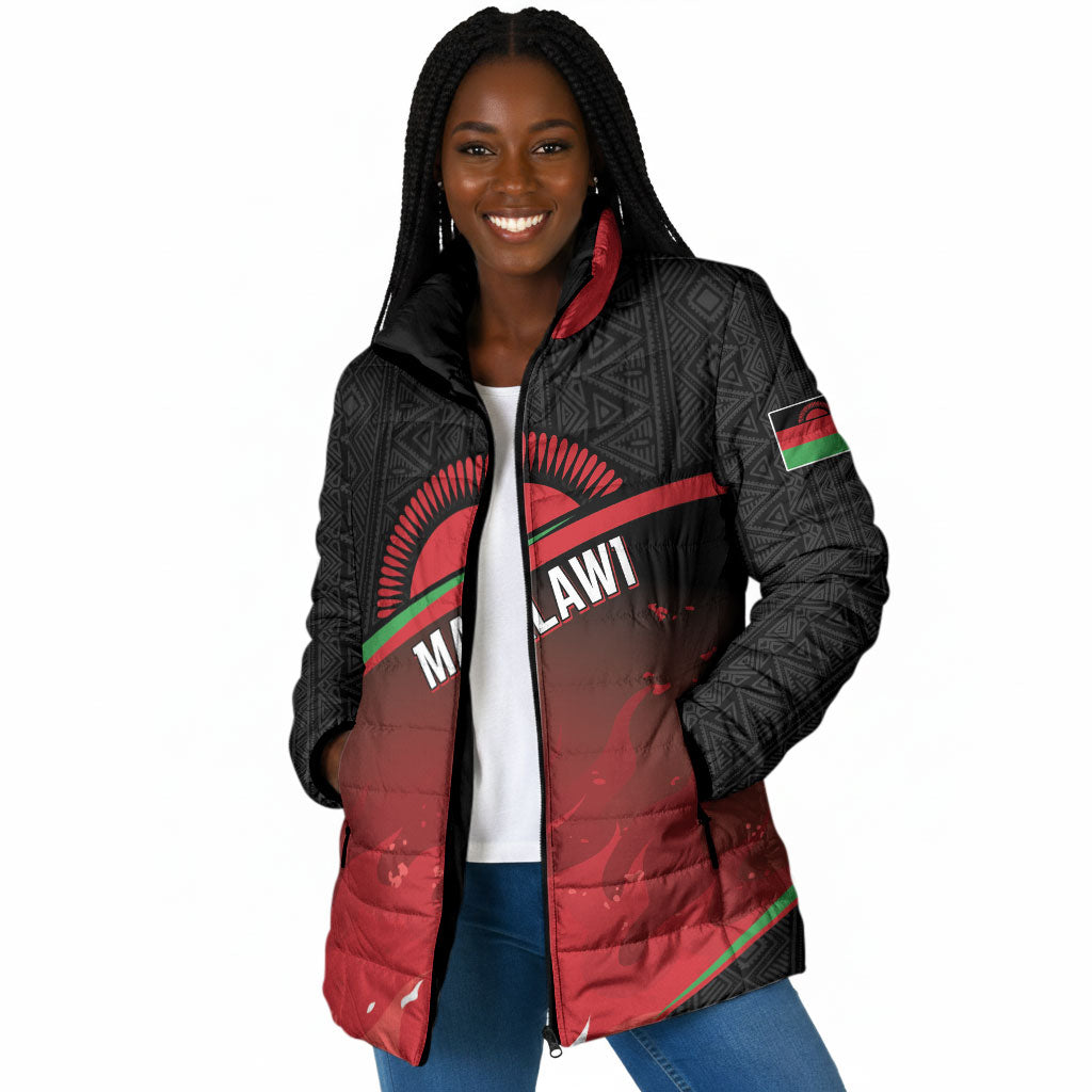 Malawi Football Personalized Blazing Fires Padded Jacket Scorchers Fighting