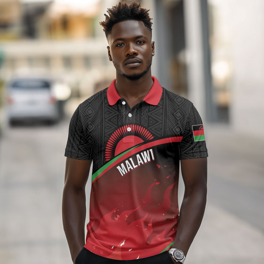 Malawi Football Personalized Blazing Fires Polo Shirt Scorchers Fighting
