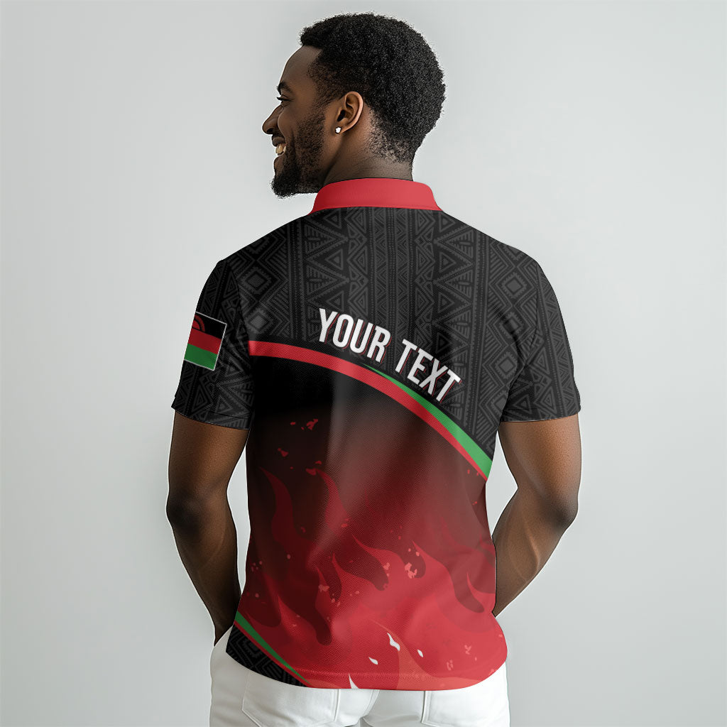 Malawi Football Personalized Blazing Fires Polo Shirt Scorchers Fighting