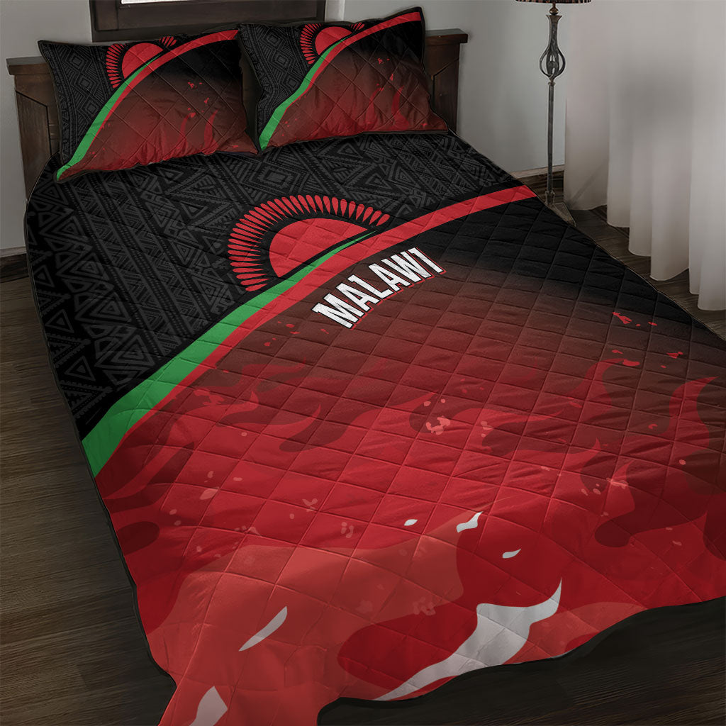 Malawi Football Blazing Fires Quilt Bed Set Scorchers Fighting