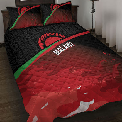 Malawi Football Blazing Fires Quilt Bed Set Scorchers Fighting