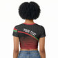 Malawi Football Personalized Blazing Fires Raglan Cropped T shirt Scorchers Fighting