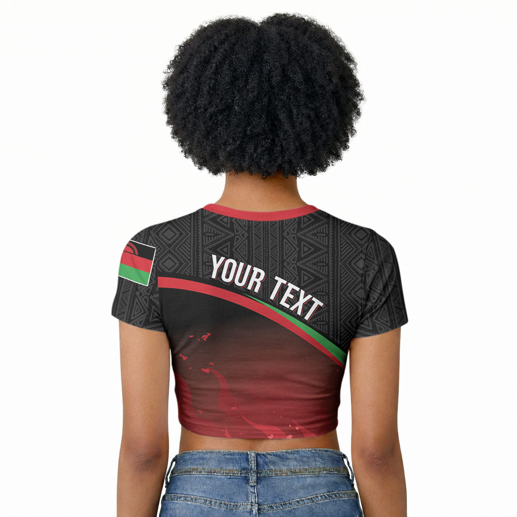Malawi Football Personalized Blazing Fires Raglan Cropped T shirt Scorchers Fighting