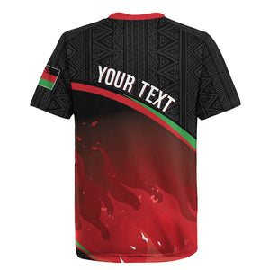 Malawi Football Personalized Blazing Fires Rugby Jersey Scorchers Fighting