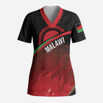Malawi Football Personalized Blazing Fires Scrub Top Scorchers Fighting