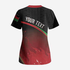 Malawi Football Personalized Blazing Fires Scrub Top Scorchers Fighting