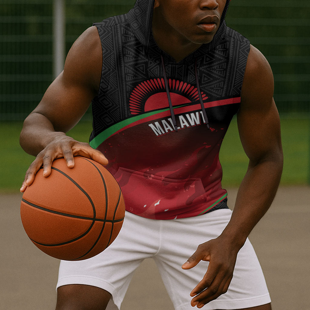 Malawi Football Personalized Blazing Fires Sleeveless Hoodie Scorchers Fighting