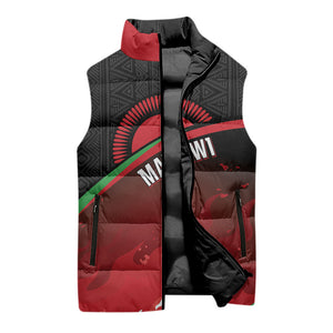 Malawi Football Personalized Blazing Fires Sleeveless Puffer Jacket Scorchers Fighting